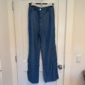 Derek Lam 10 Crosby Denim Jean Wide Leg Pant